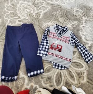 Boys 18 month outfit locomotive theme